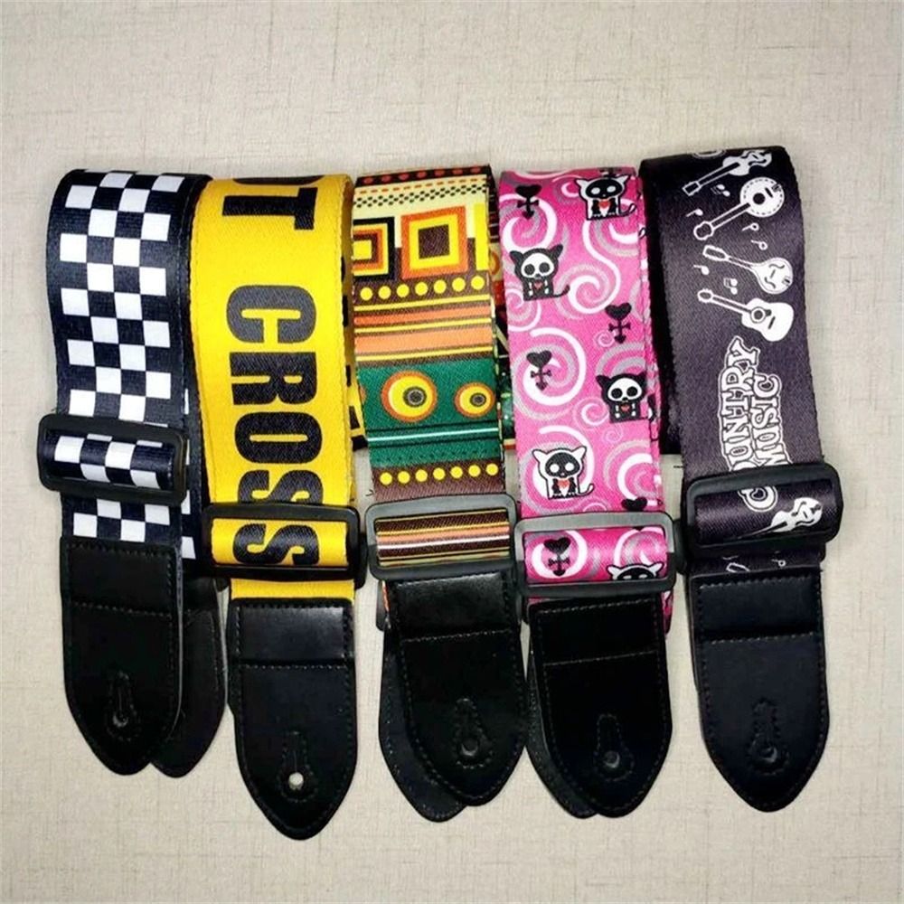 Leather Classic Strap - スタイル クラシックギター エレキギター レザーヘッドギターストラップ ギターショルダーストラップ アコースティックギターストラップ