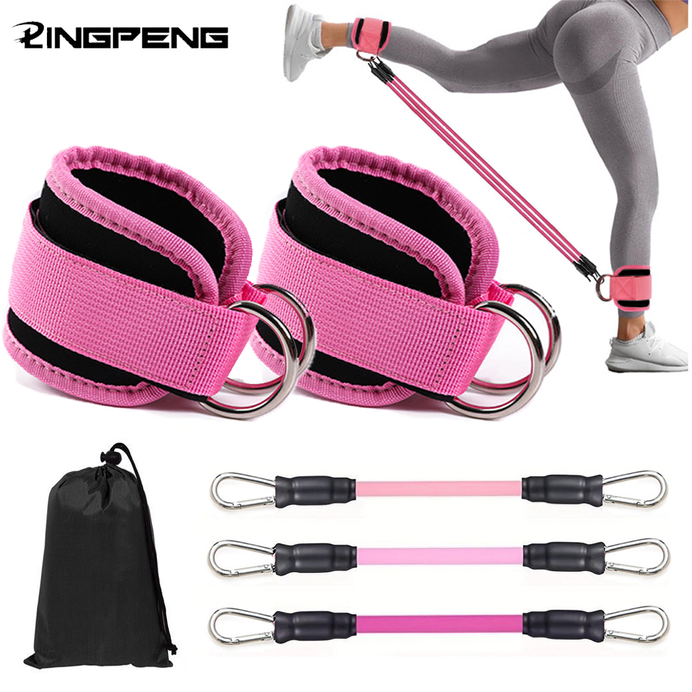 Rugged Sport Strap - アンクルストラップ抵抗バンドセットフィットネストレーニング運動器具足首重量ヨガ弾性フィットネスバンドジム男性女性