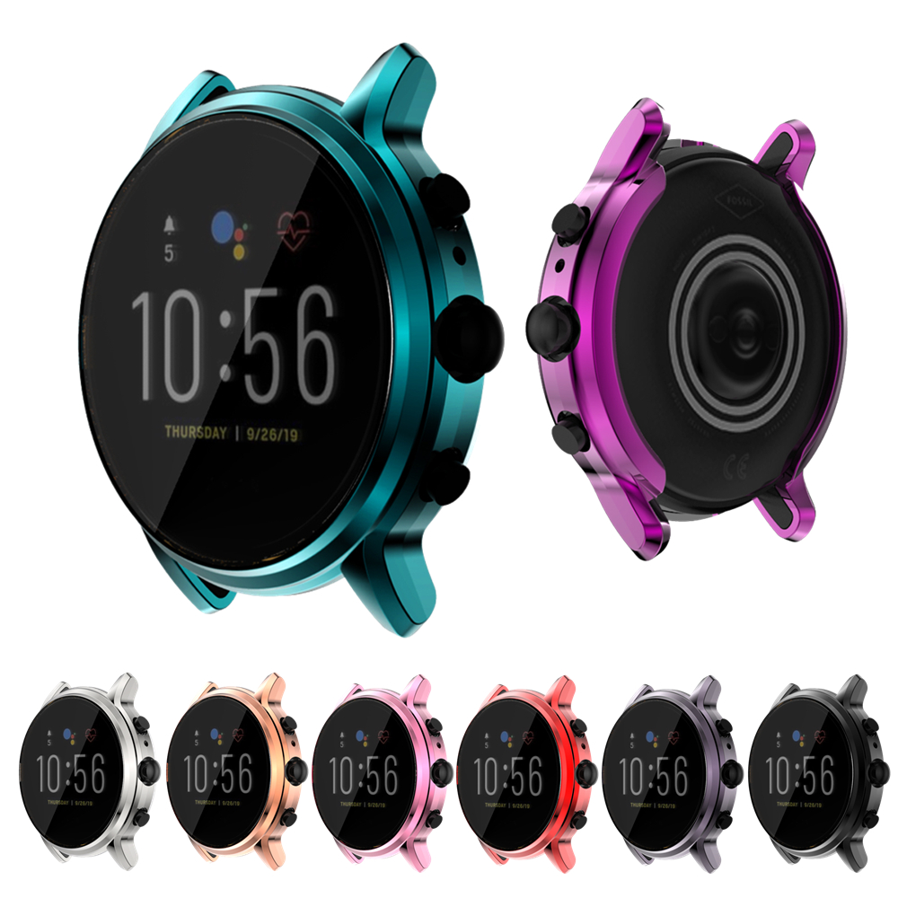 Fossil Smartwatch Accessories - TPU 保護カバーケース化石世代 5 カーライルスマートウォッチバンパーシェルフルガラススクリーンプロテクタースリーブ Gen5 カーライル