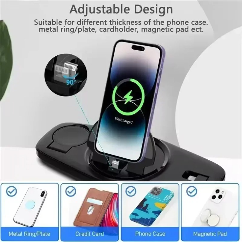 3in1高速ワイヤレス充電ステーション、iPhone 17/ - Smartwatch X12 のレビューと価格