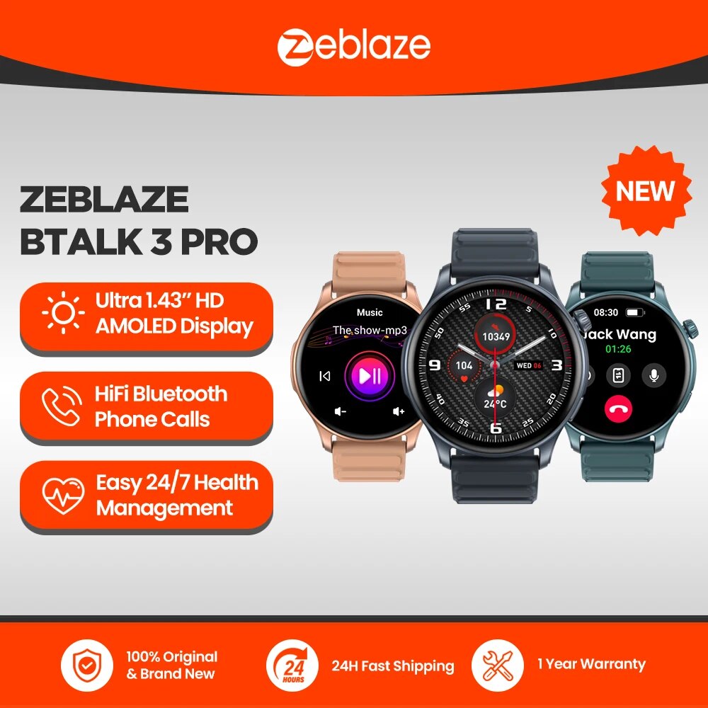 新しい Zeblaze Btalk 3 PRO 1.43 イ - Smartwatch X2 のレビューと価格