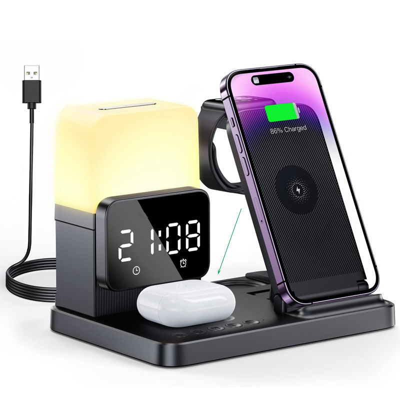 6 in 1折りたたみ式ランプ ワイヤレス充電パッドスタンド - Smartwatch X12 のレビューと価格