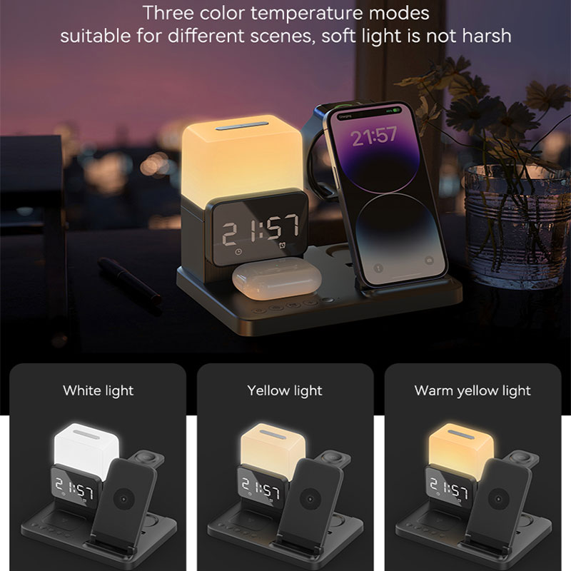 6 in 1折りたたみ式ランプ ワイヤレス充電パッドスタンド - Smartwatch X12 のレビューと価格