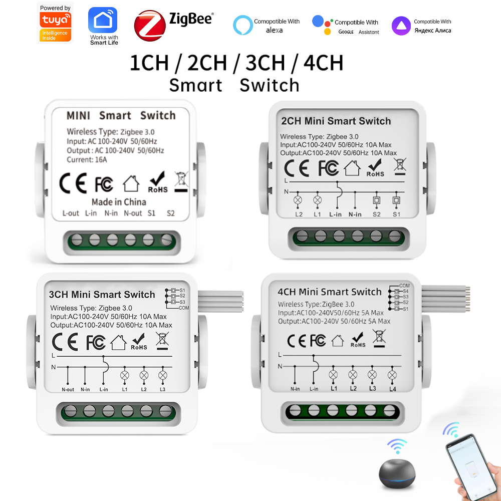 Tuya Zigbee 3.0 スマートスイッチ 1/2/3 - Smart Accessories のレビューと価格