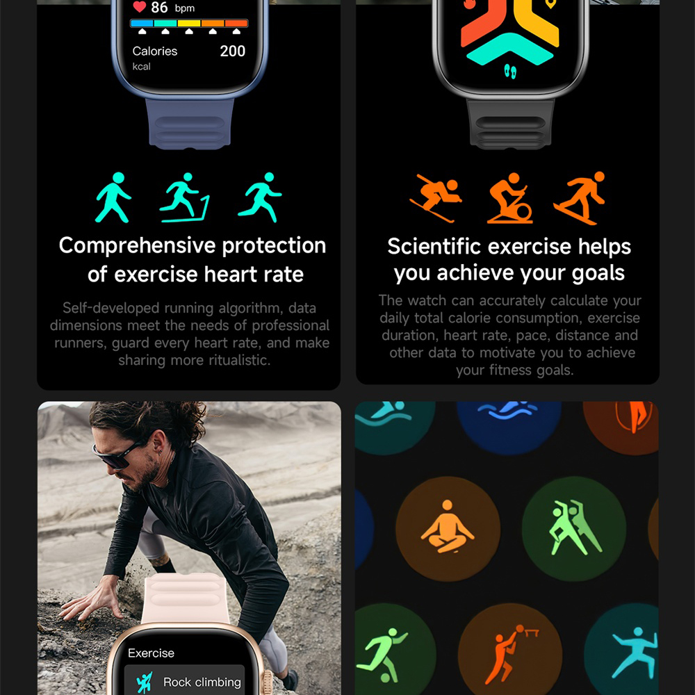 メンズ・レディース向けスポーツスマートウォッチ。通話機能付き - Smartwatch Custom のレビューと価格